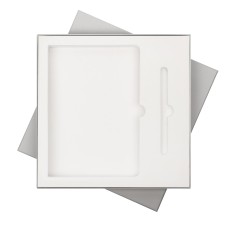 Подарочная коробка с ложементом для ежедневника и ручки, серая Подарочная коробка с ложементом для ежедневника и ручки, серая