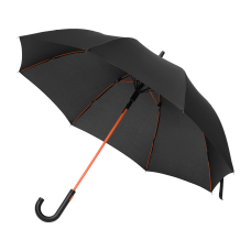 Зонт-трость Quantum, черный/оранжевый Зонт-трость Quantum, черный/оранжевый