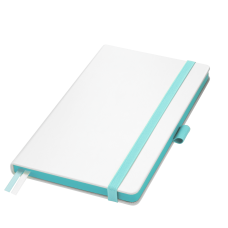 Ежедневник Arctic недатированный, белый/бирюзовый