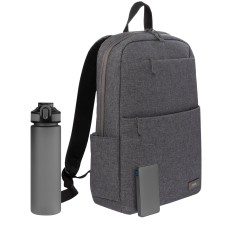 Подарочный набор Forst, серый (бутылка, ЗУ, рюкзак) Подарочный набор Forst, серый (бутылка, ЗУ, рюкзак)