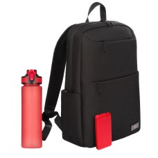 Подарочный набор Forst, черный/красный (бутылка, ЗУ, рюкзак) Подарочный набор Forst, черный/красный (бутылка, ЗУ, рюкзак)