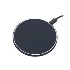 Беспроводное зарядное устройство с подсветкой 15W Auris, синее Беспроводное зарядное устройство с подсветкой 15W Auris, синее