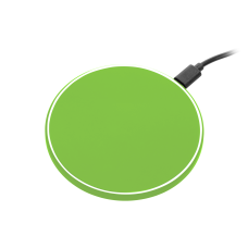 Беспроводное зарядное устройство с подсветкой 15W Auris, салатовое Беспроводное зарядное устройство с подсветкой 15W Auris, салатовое