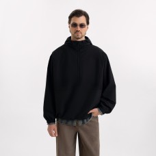 Ветровка (анорак) оверсайз унисекс RISSMAN, черная Ветровка (анорак) оверсайз унисекс RISSMAN, черная