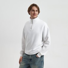 Толстовка на молнии унисекс FLOW, белая, размер XL/2XL