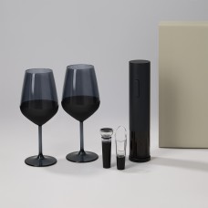 Подарочный набор 2 бокала для вина Black Edition + набор для вина Sacramento в серой коробке Подарочный набор 2 бокала для вина Black Edition + набор для вина Sacramento в серой коробке