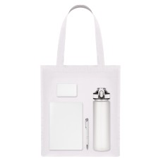 Подарочный набор Welcome Pack, белый (бутылка, ежедневник, ручка, ЗУ, шоппер)