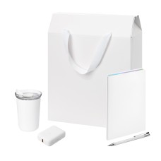 Подарочный набор Welcome Pack, белый (термокружка, ежедневник, ручка, ЗУ, коробка-пакет) Подарочный набор Welcome Pack, белый (термокружка, ежедневник, ручка, ЗУ, коробка-пакет)