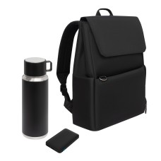 Подарочный набор Marco, черный (термос, ЗУ, рюкзак) Подарочный набор Marco, черный (термос, ЗУ, рюкзак)