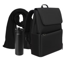 Подарочный набор Marco, черный (шарф, термобутылка, рюкзак) Подарочный набор Marco, черный (шарф, термобутылка, рюкзак)