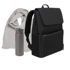 Подарочный набор Marco, серый (шарф, термобутылка, рюкзак) Подарочный набор Marco, серый (шарф, термобутылка, рюкзак)