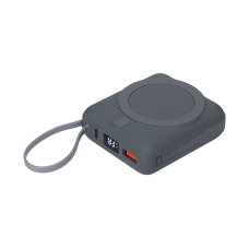 Внешний аккумулятор с подсветкой Ritter PD 10000mAh с функцией беспроводной зарядки 15W, серый