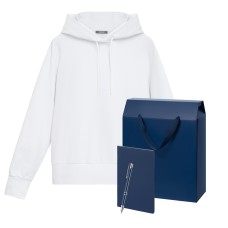 Набор с одеждой ALEX (худи, блокнот, ручка), синий, M
