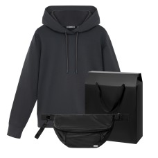 Набор с одеждой ALEX (худи, поясная сумка), черный, L