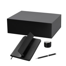 Подарочный набор Passion, Molto, черный (колонка, ежедневник, ручка) Подарочный набор Passion, Molto, черный (колонка, ежедневник, ручка)