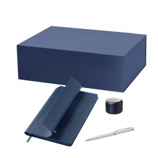 Подарочный набор Passion, Molto, синий (колонка, ежедневник, ручка) Подарочный набор Passion, Molto, синий (колонка, ежедневник, ручка)