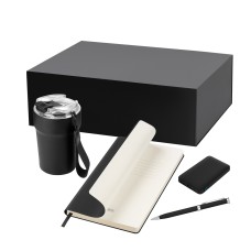 Подарочный набор Monaco, черный (термокружка, аккумулятор, ежедневник, ручка) Подарочный набор Monaco, черный (термокружка, аккумулятор, ежедневник, ручка)