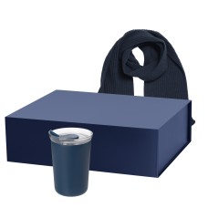 Подарочный набор Strada, Forges, синий (термокружка, шарф)