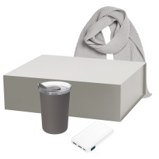 Подарочный набор Strada, Ancor, Forges, серый (термокружка, аккумулятор, шарф) Подарочный набор Strada, Ancor, Forges, серый (термокружка, аккумулятор, шарф)