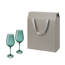 Подарочный набор 2 бокала для вина Capri в большом подарочном пакете под нанесение логотипа